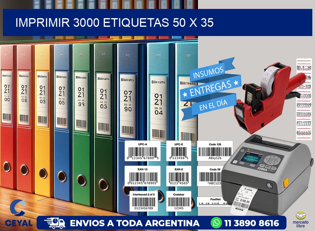 IMPRIMIR 3000 ETIQUETAS 50 x 35