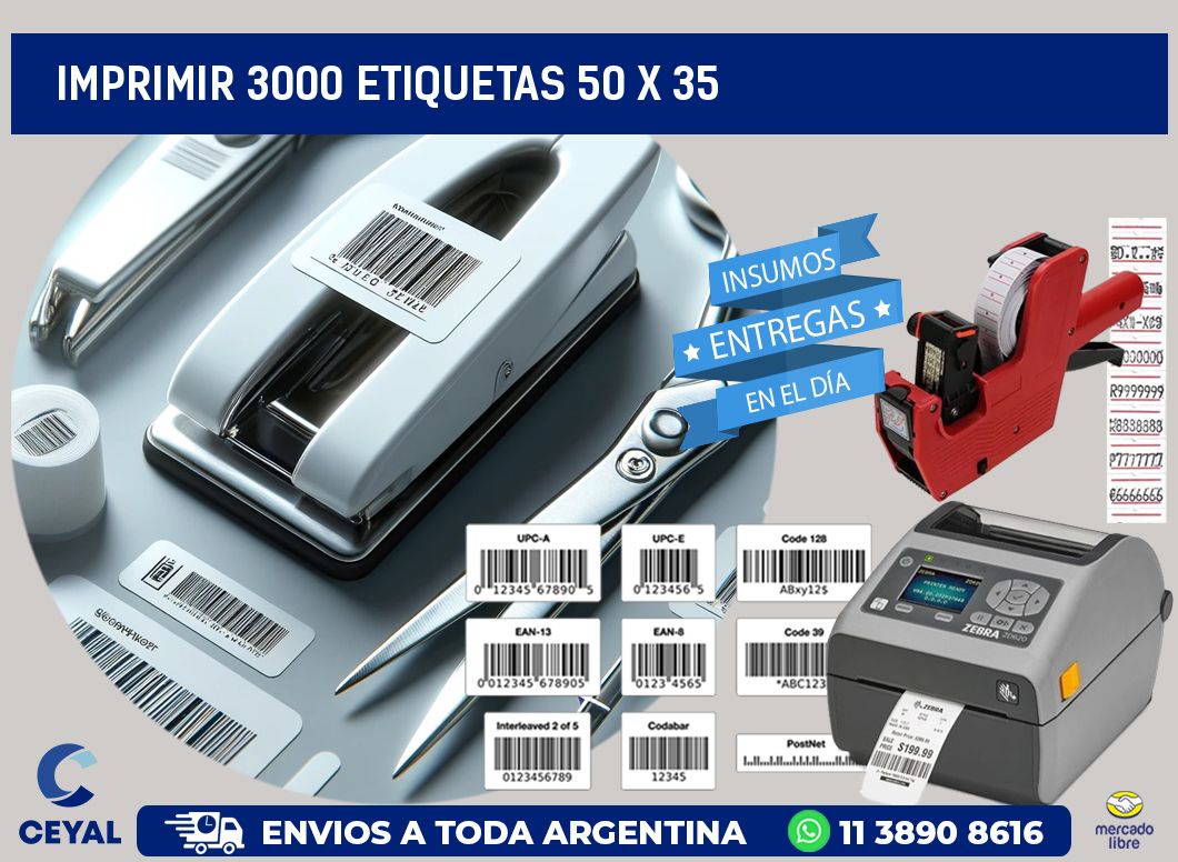 IMPRIMIR 3000 ETIQUETAS 50 x 35