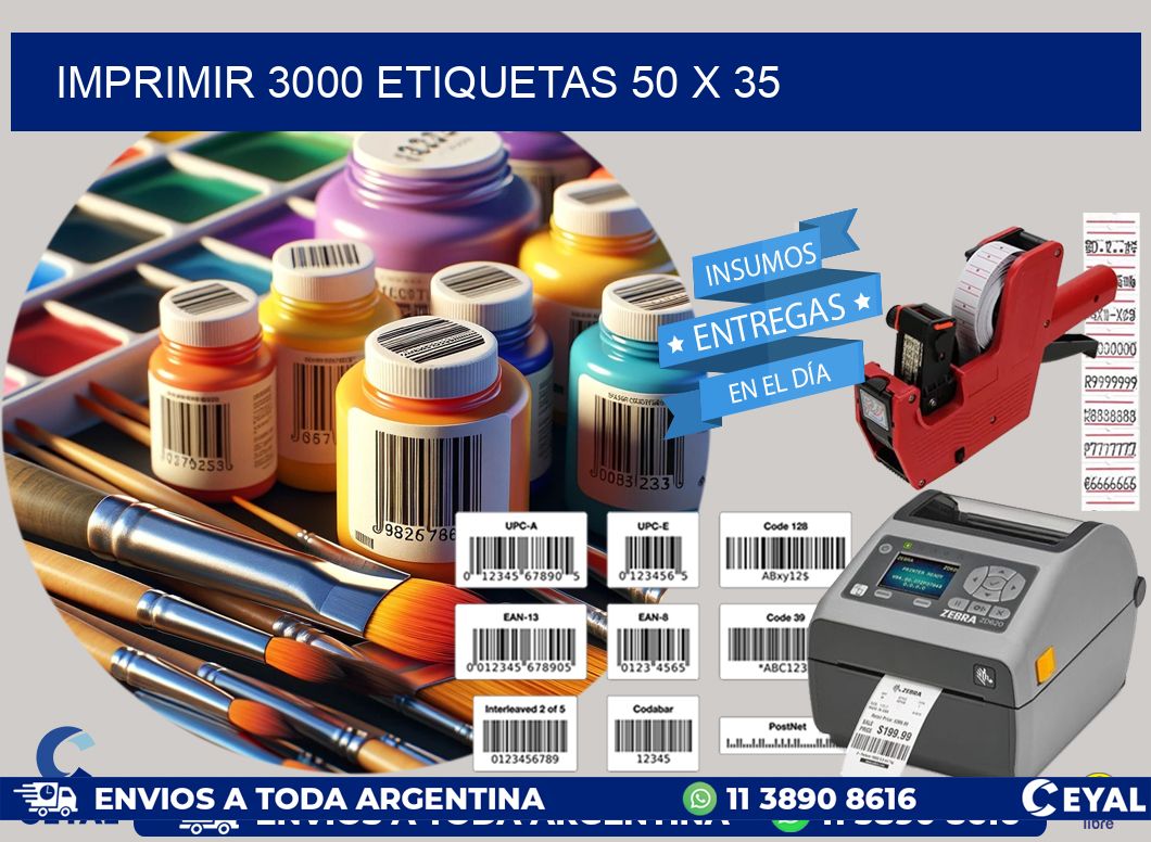 IMPRIMIR 3000 ETIQUETAS 50 x 35