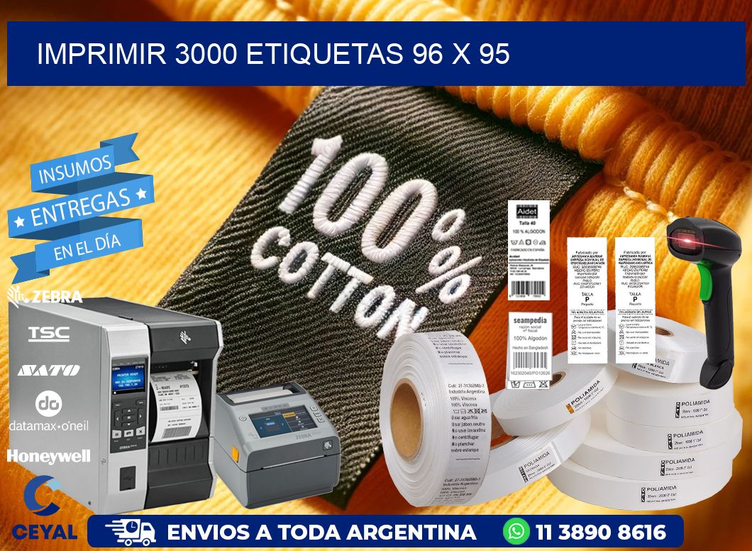 IMPRIMIR 3000 ETIQUETAS 96 x 95