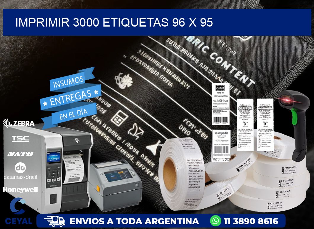 IMPRIMIR 3000 ETIQUETAS 96 x 95