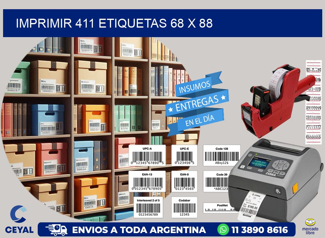 IMPRIMIR 411 ETIQUETAS 68 x 88