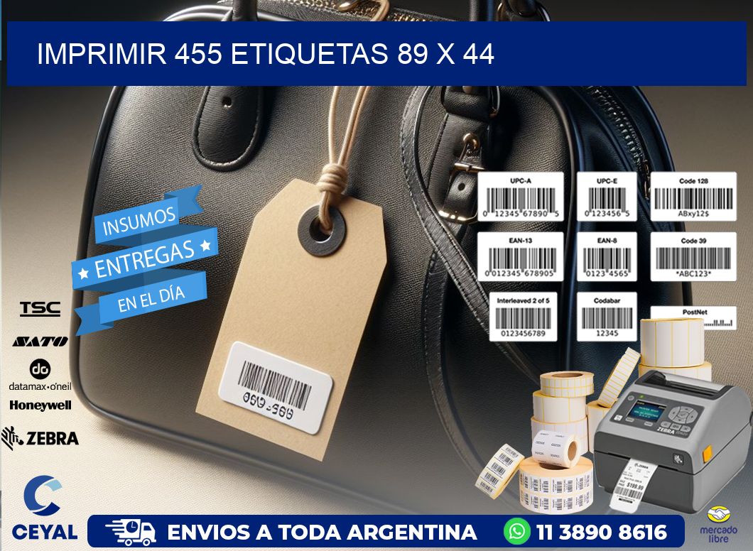 IMPRIMIR 455 ETIQUETAS 89 x 44