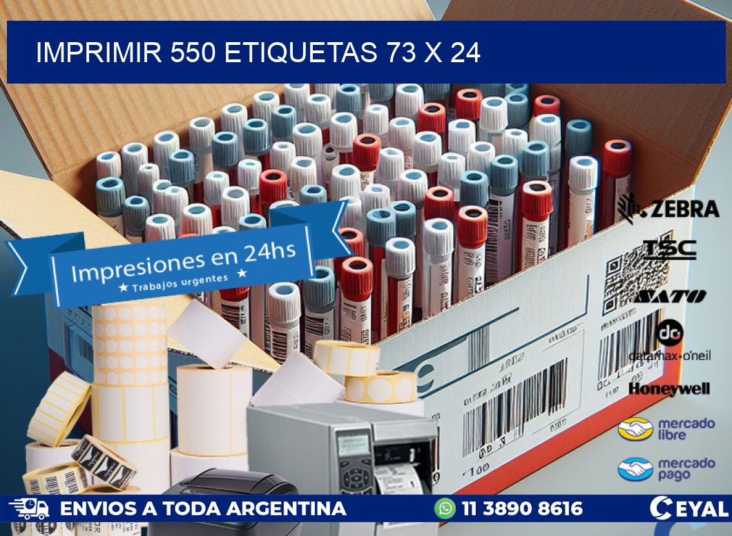 IMPRIMIR 550 ETIQUETAS 73 x 24