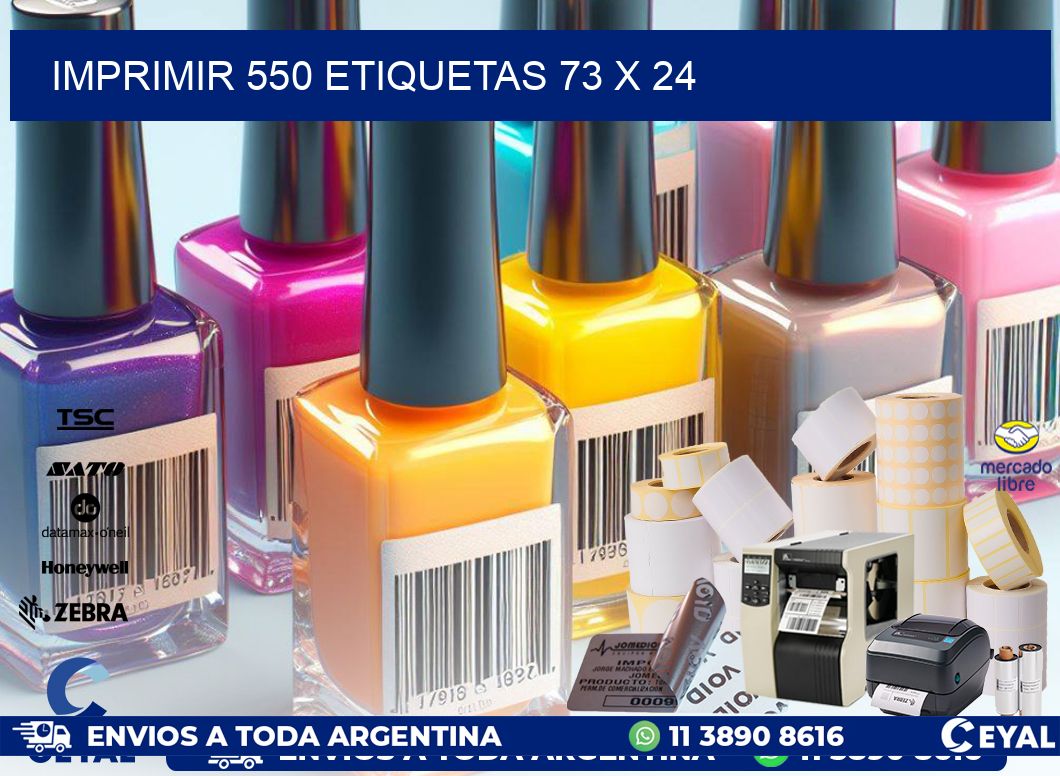 IMPRIMIR 550 ETIQUETAS 73 x 24