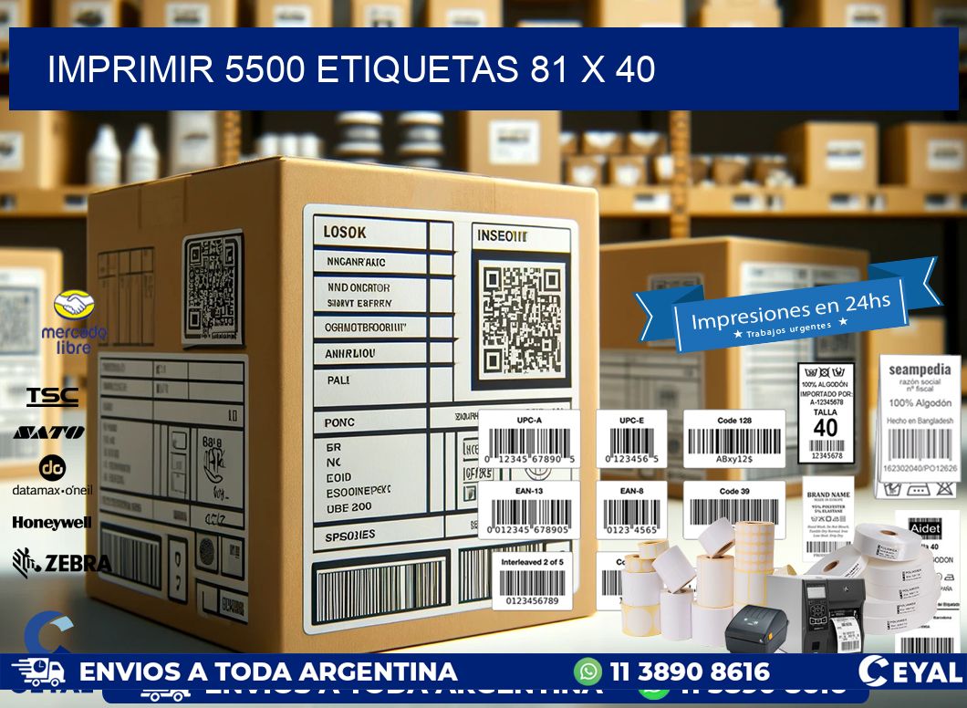 IMPRIMIR 5500 ETIQUETAS 81 x 40