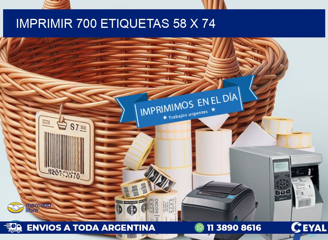 IMPRIMIR 700 ETIQUETAS 58 x 74