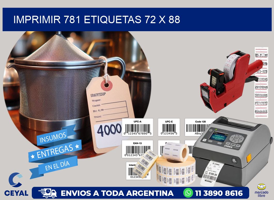 IMPRIMIR 781 ETIQUETAS 72 x 88