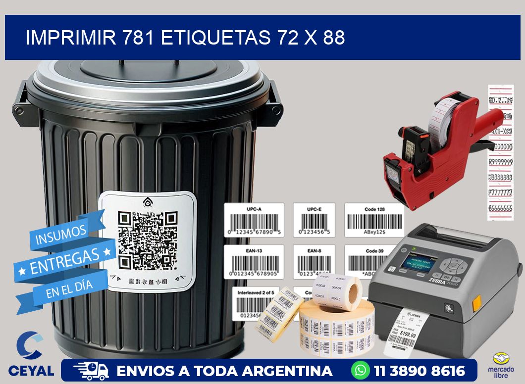 IMPRIMIR 781 ETIQUETAS 72 x 88