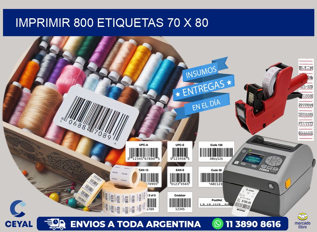 IMPRIMIR 800 ETIQUETAS 70 x 80