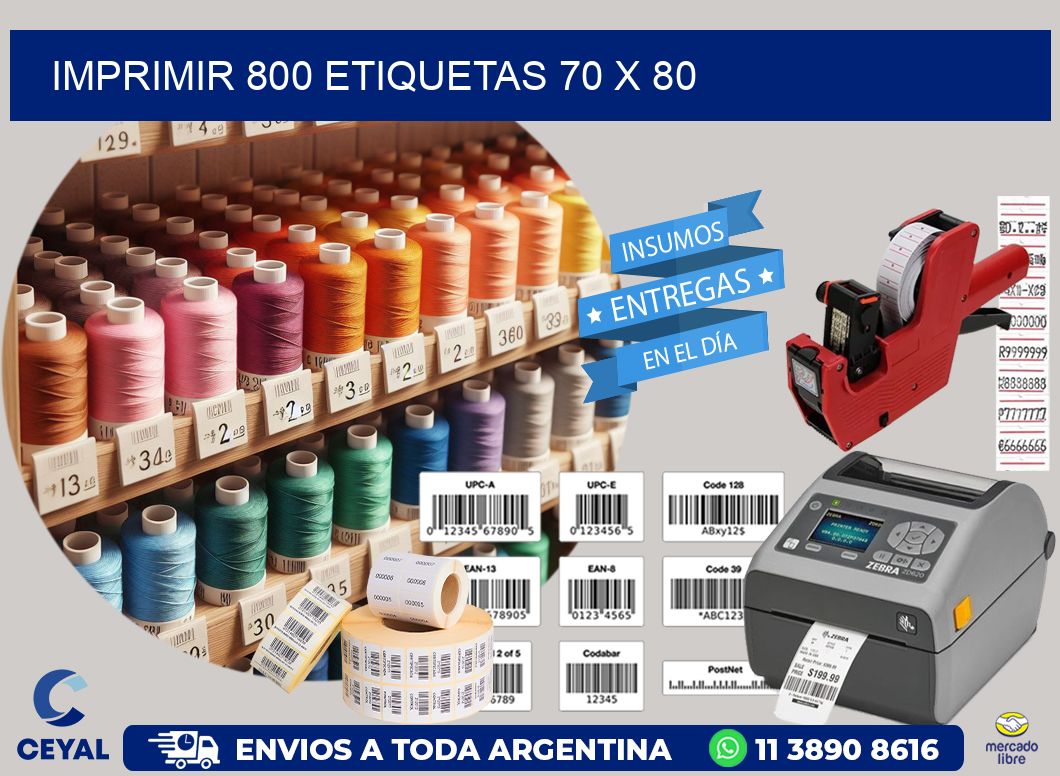 IMPRIMIR 800 ETIQUETAS 70 x 80