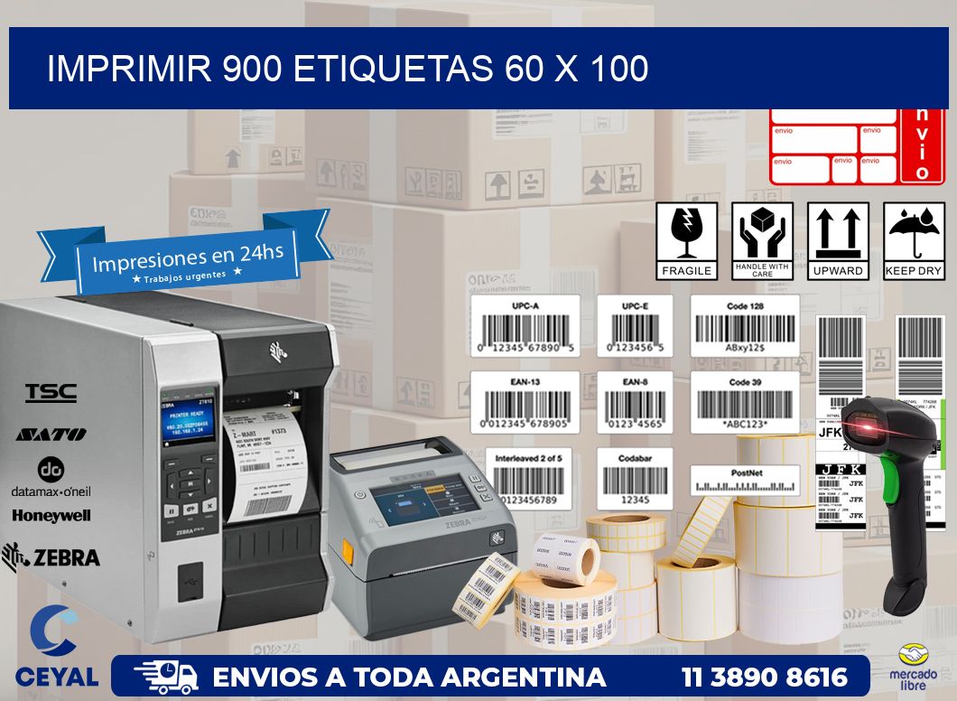 IMPRIMIR 900 ETIQUETAS 60 x 100