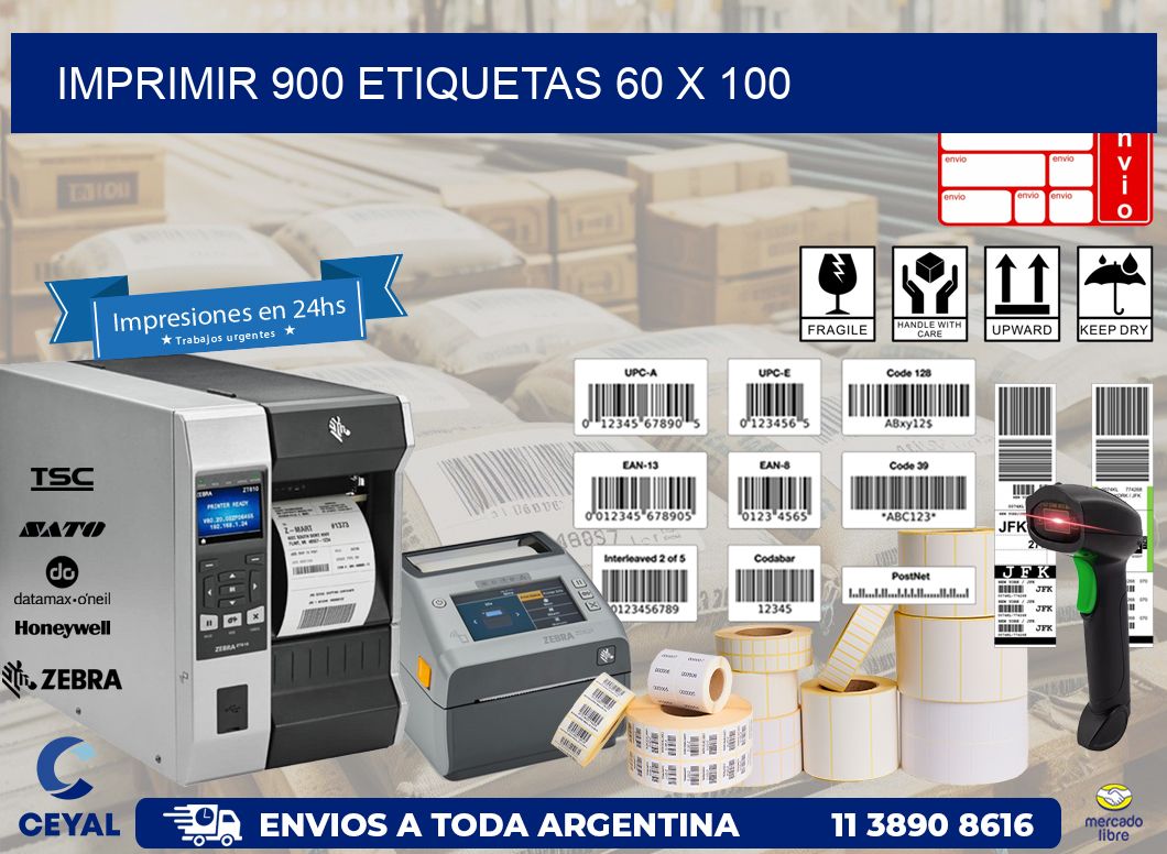 IMPRIMIR 900 ETIQUETAS 60 x 100