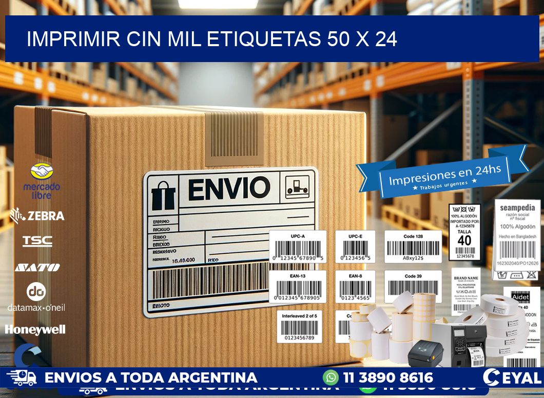 IMPRIMIR CIN MIL ETIQUETAS 50 x 24