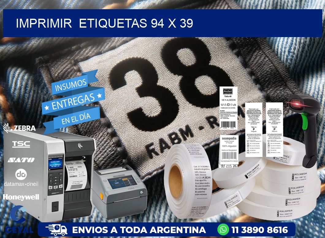 IMPRIMIR  ETIQUETAS 94 x 39