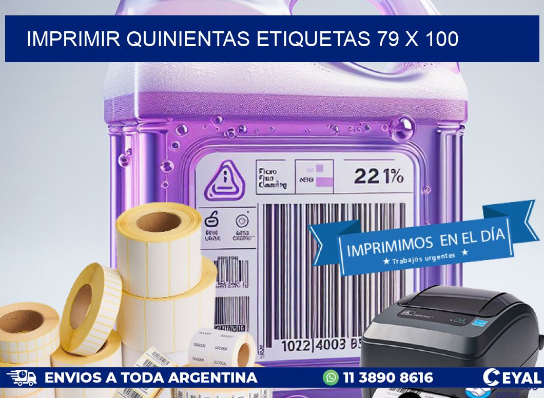 IMPRIMIR QUINIENTAS ETIQUETAS 79 x 100