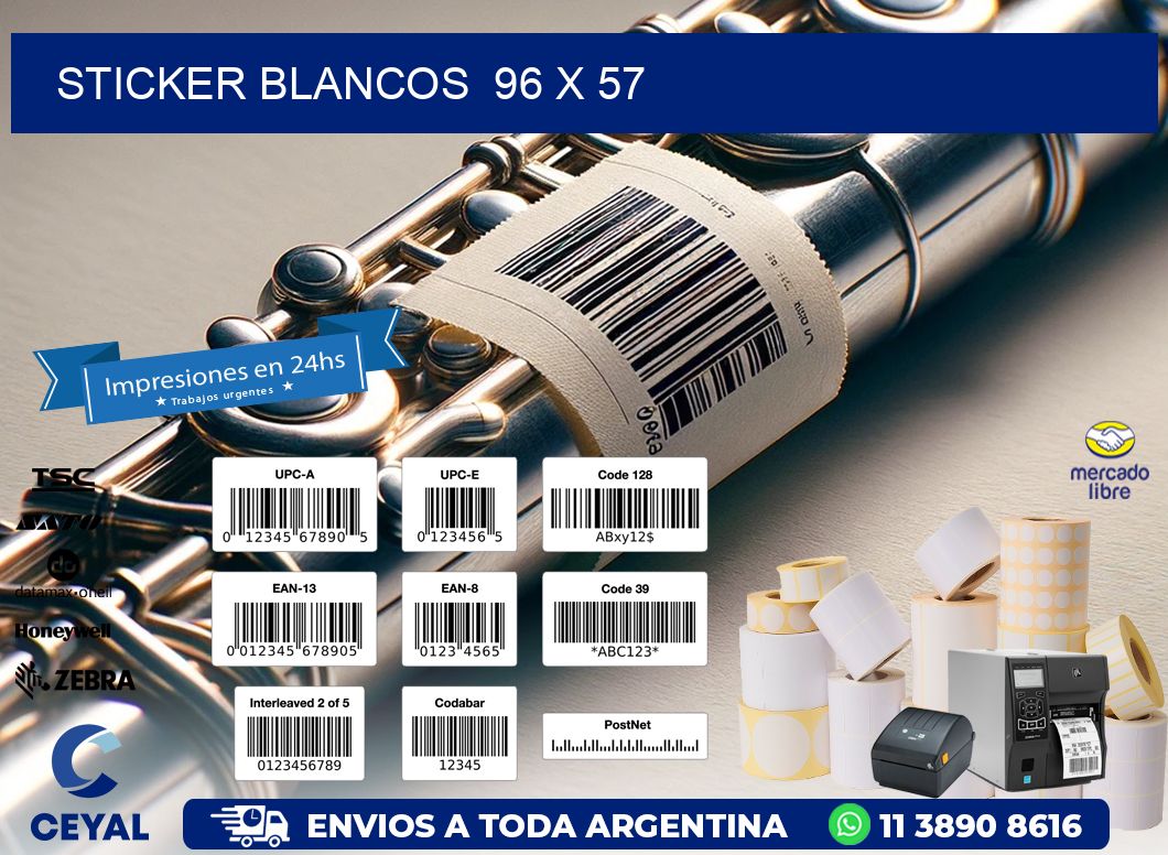 STICKER BLANCOS  96 x 57