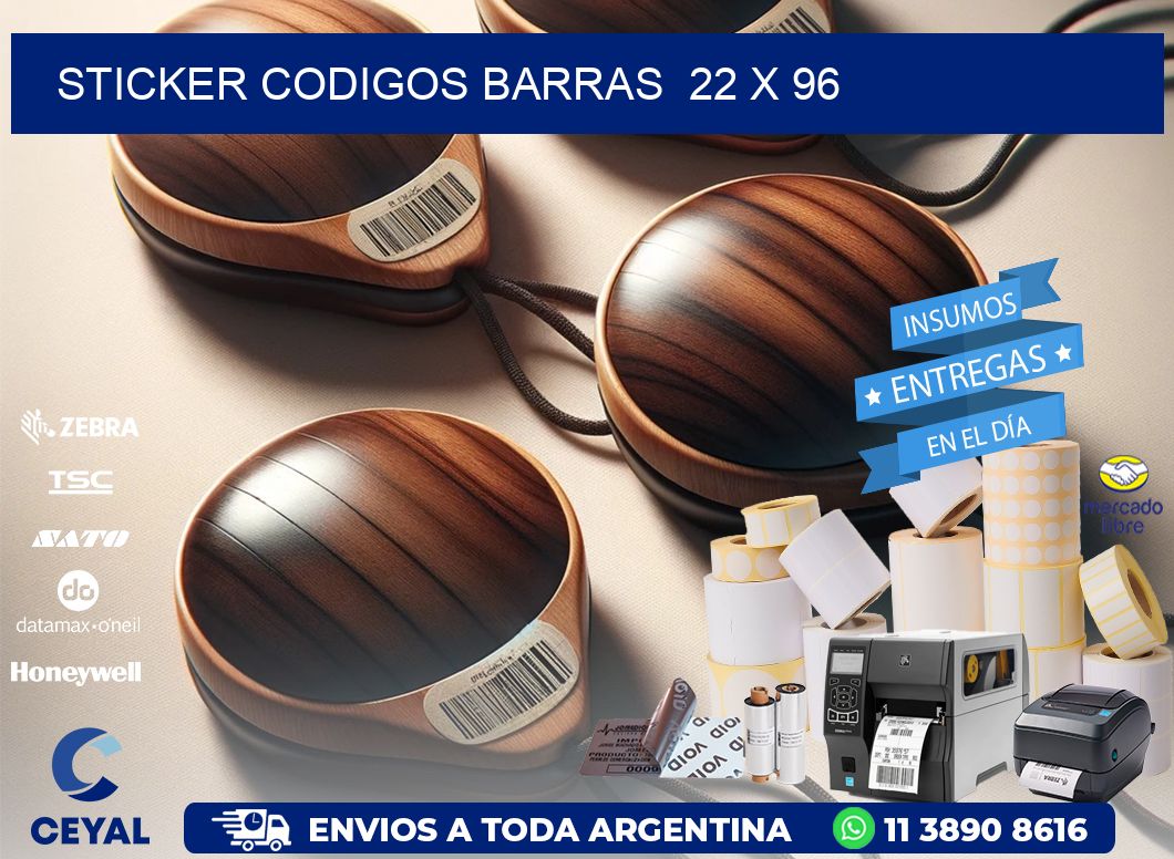 STICKER CODIGOS BARRAS  22 x 96