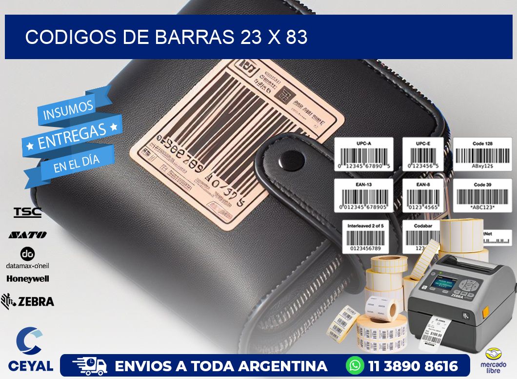 codigos de barras 23 x 83