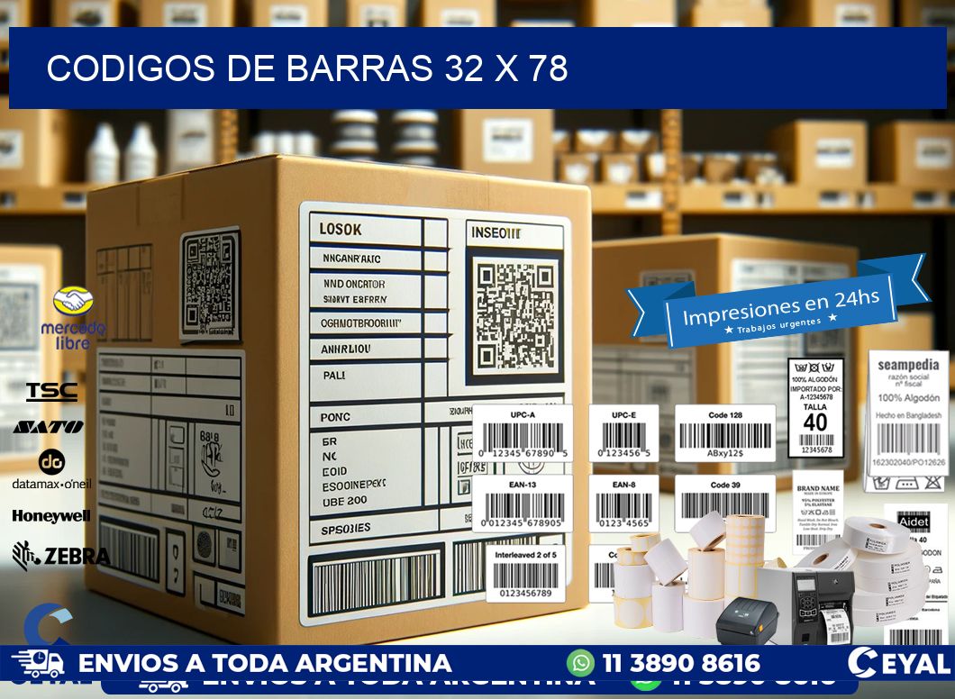 codigos de barras 32 x 78