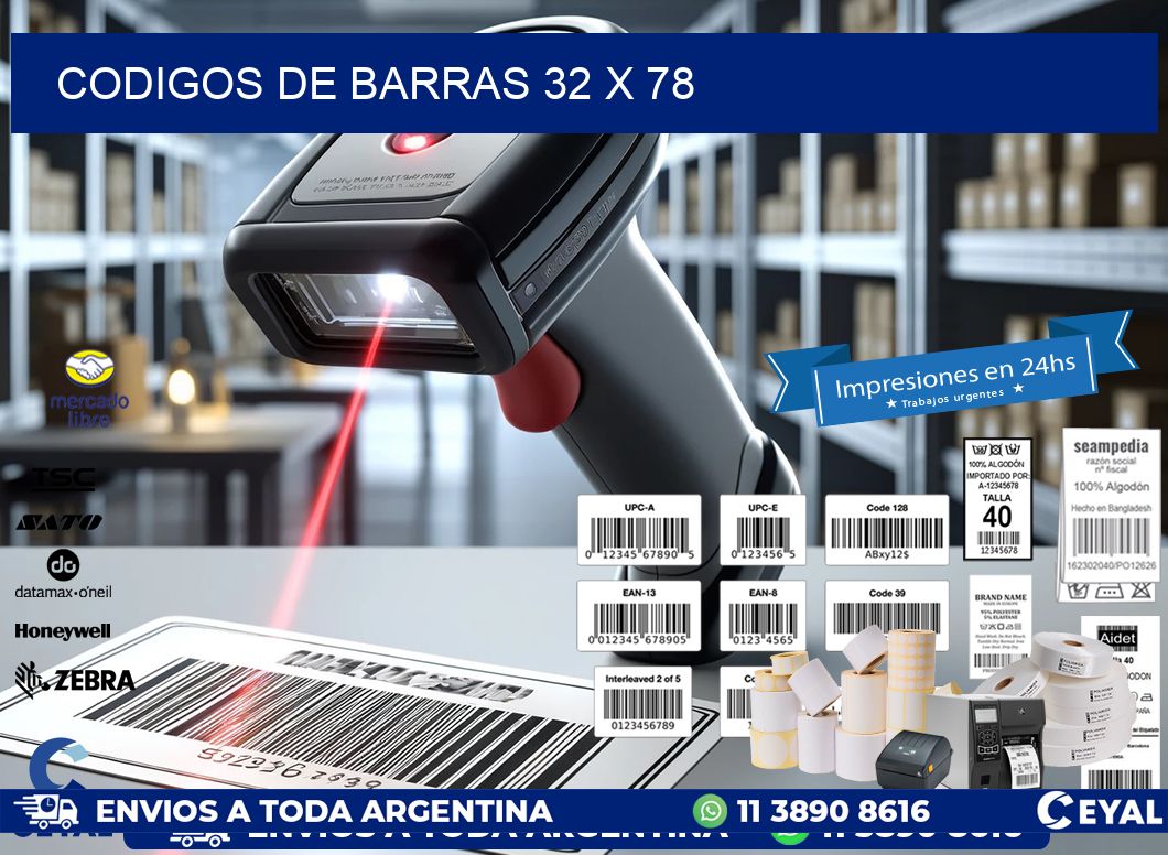 codigos de barras 32 x 78