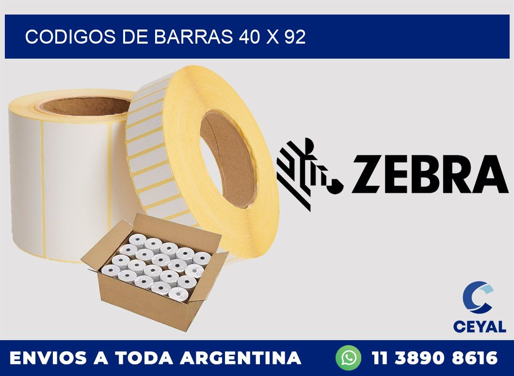 codigos de barras 40 x 92