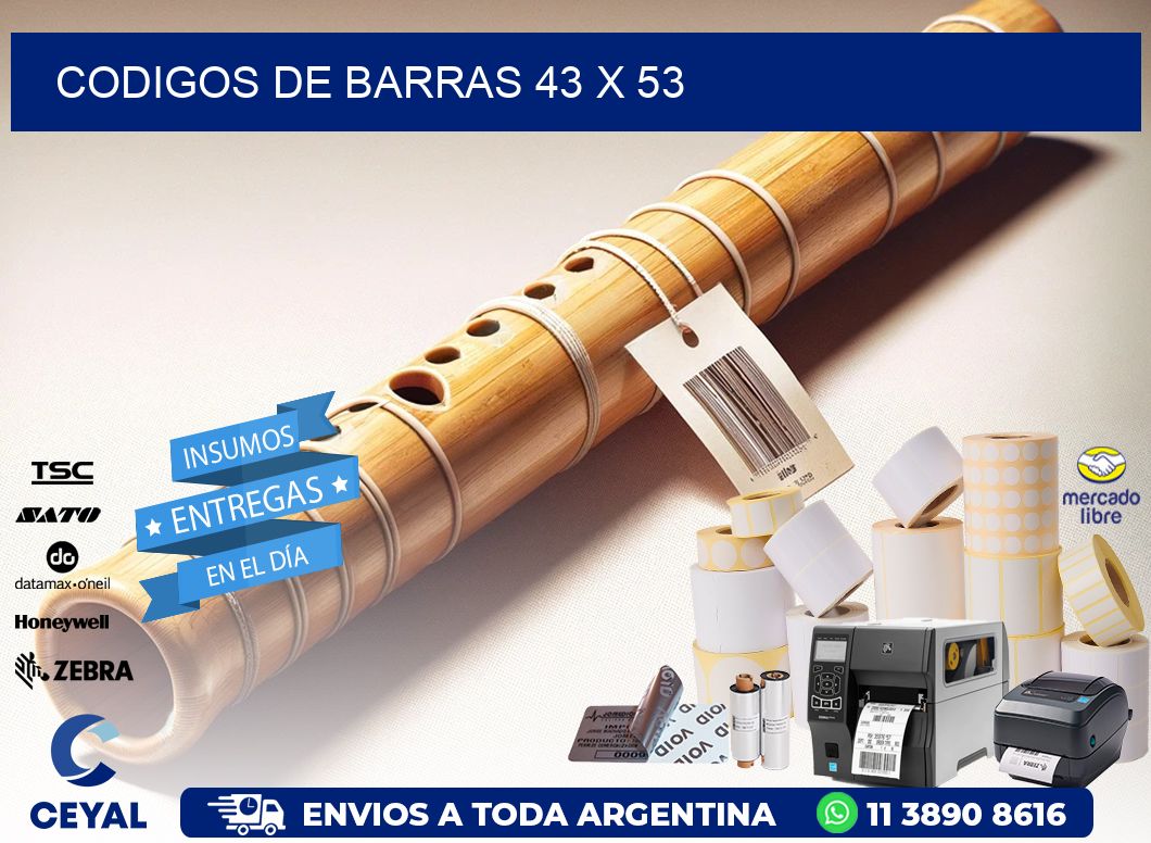 codigos de barras 43 x 53