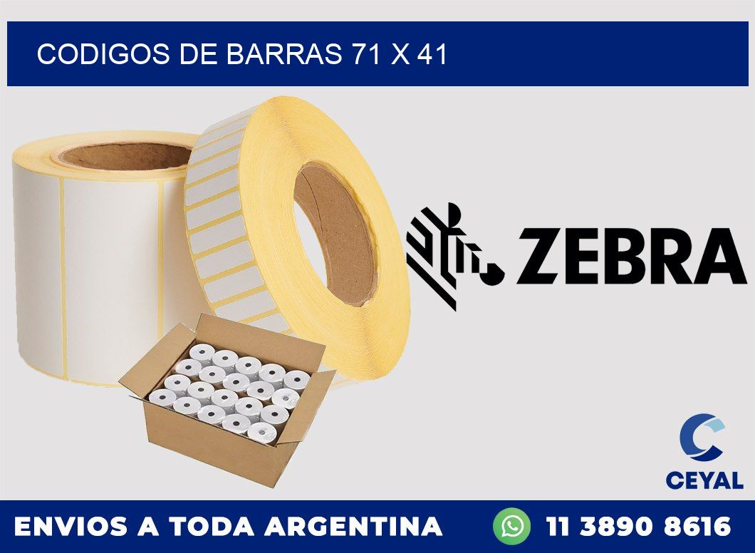 codigos de barras 71 x 41