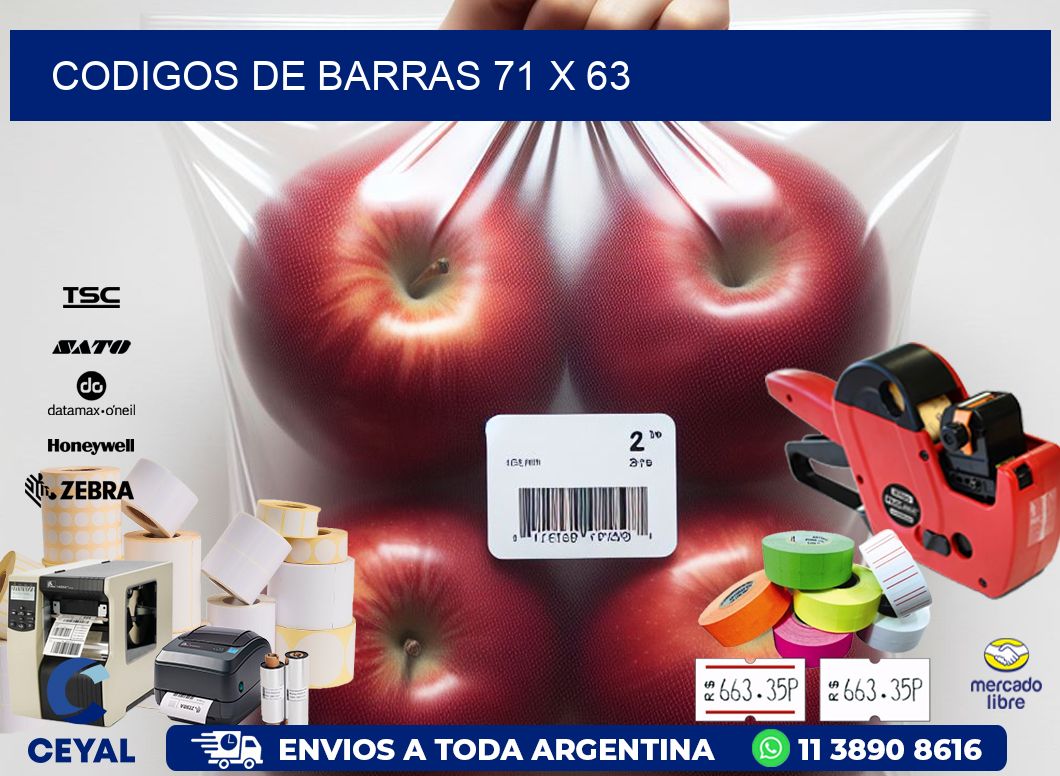 codigos de barras 71 x 63