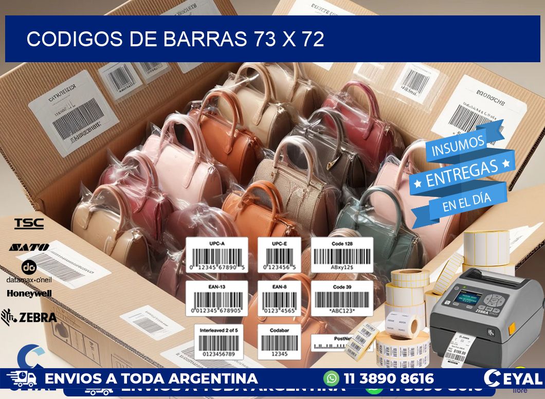 codigos de barras 73 x 72