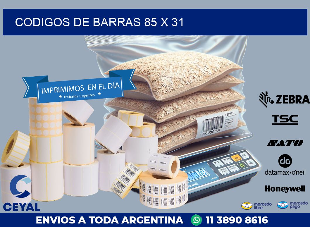 codigos de barras 85 x 31