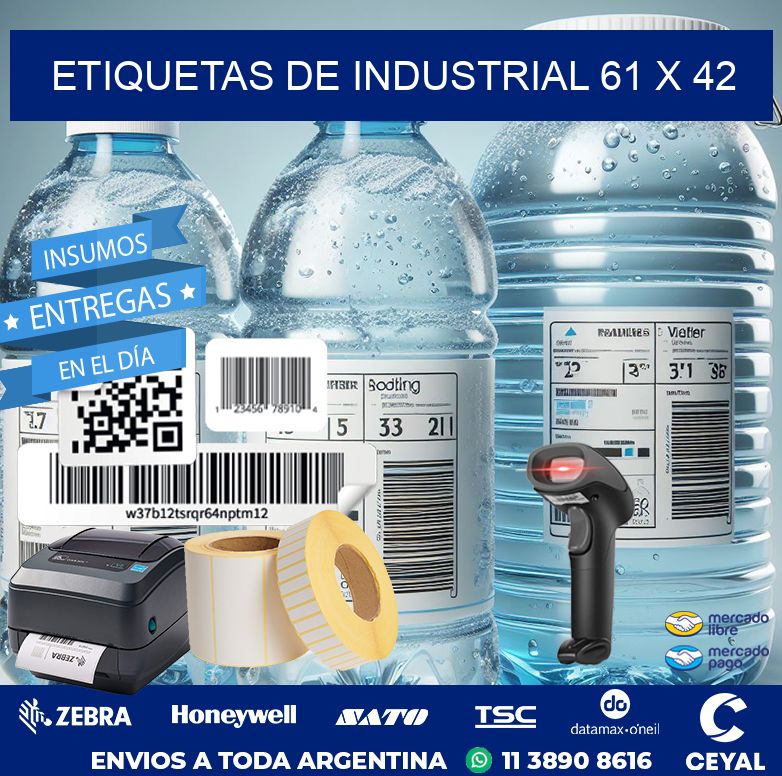 etiquetas de industrial 61 x 42