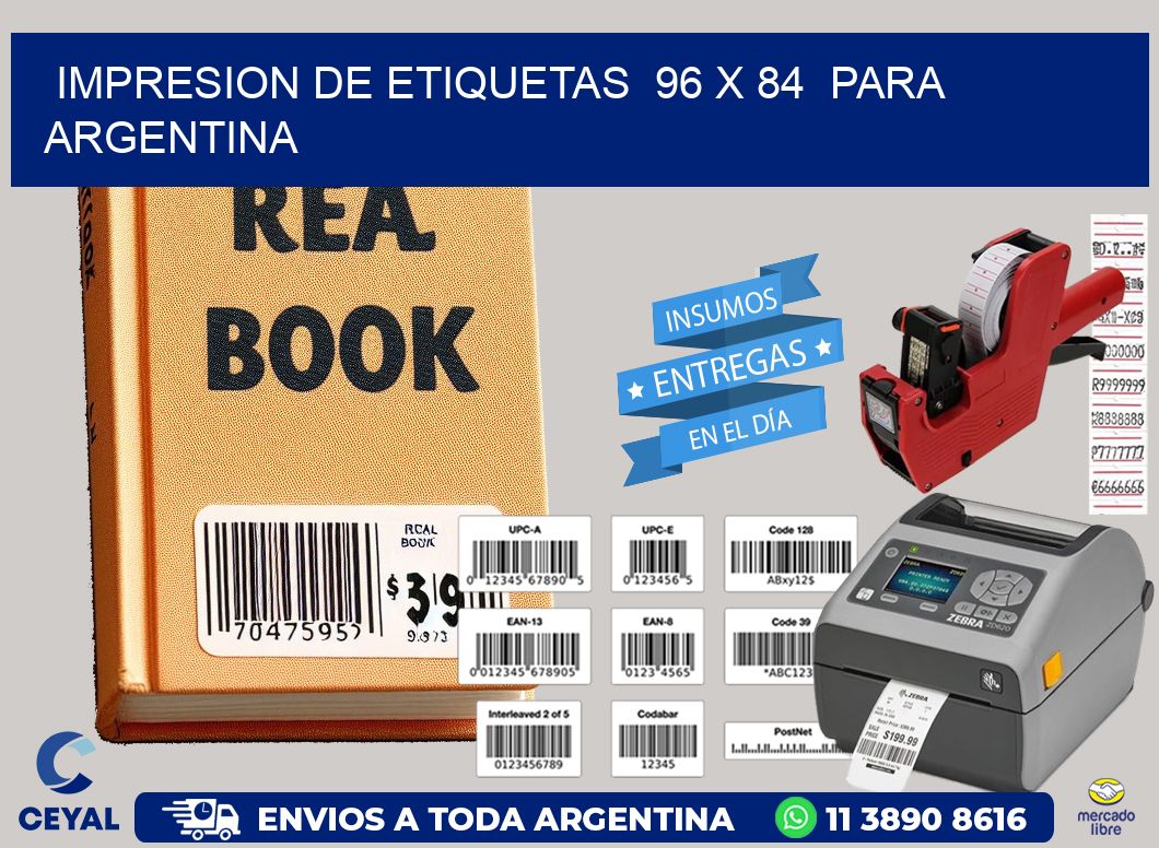 impresion de etiquetas  96 x 84  para argentina