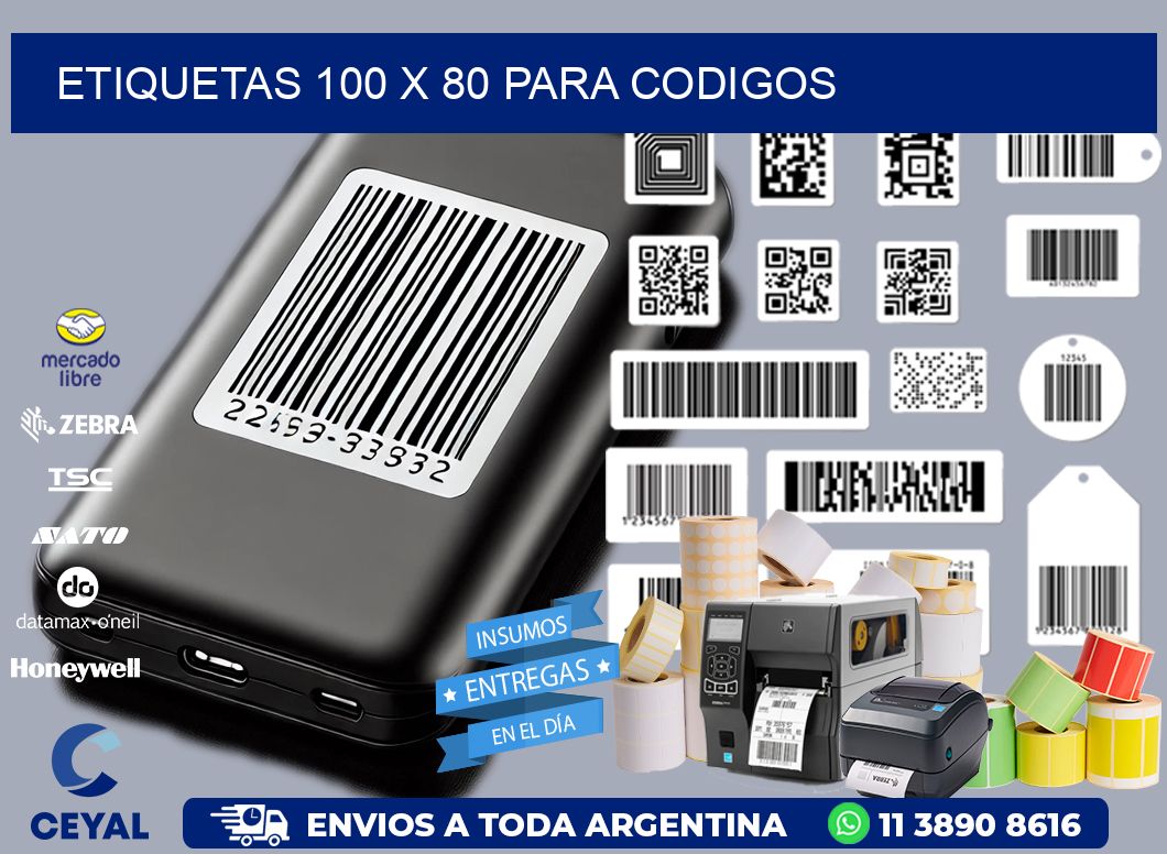 ETIQUETAS 100 x 80 PARA CODIGOS