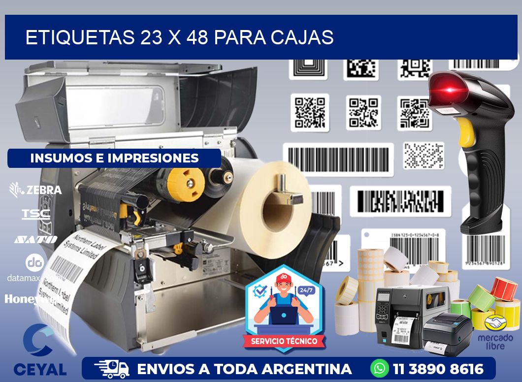 ETIQUETAS 23 x 48 PARA CAJAS