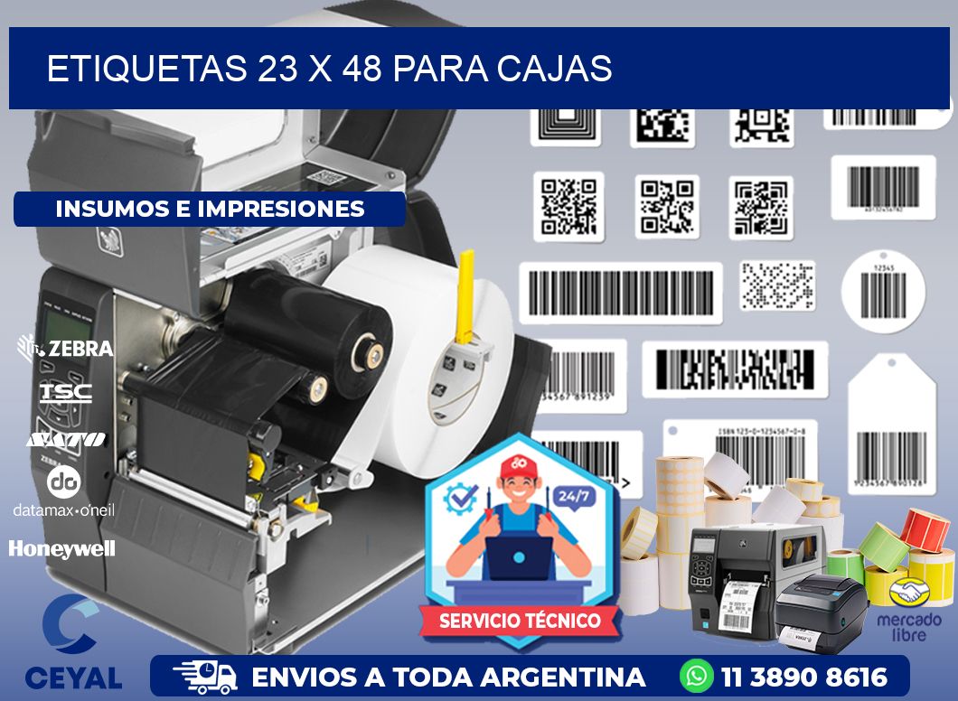 ETIQUETAS 23 x 48 PARA CAJAS