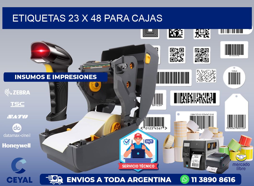 ETIQUETAS 23 x 48 PARA CAJAS