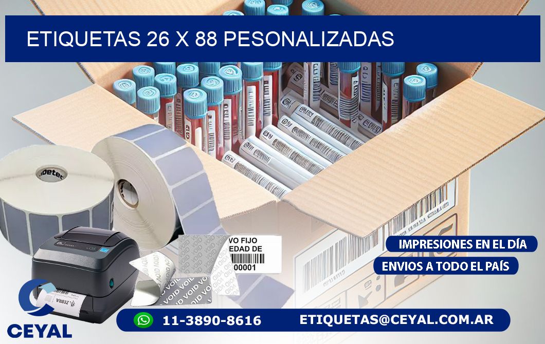 ETIQUETAS 26 x 88 PESONALIZADAS