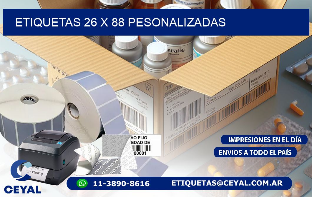 ETIQUETAS 26 x 88 PESONALIZADAS