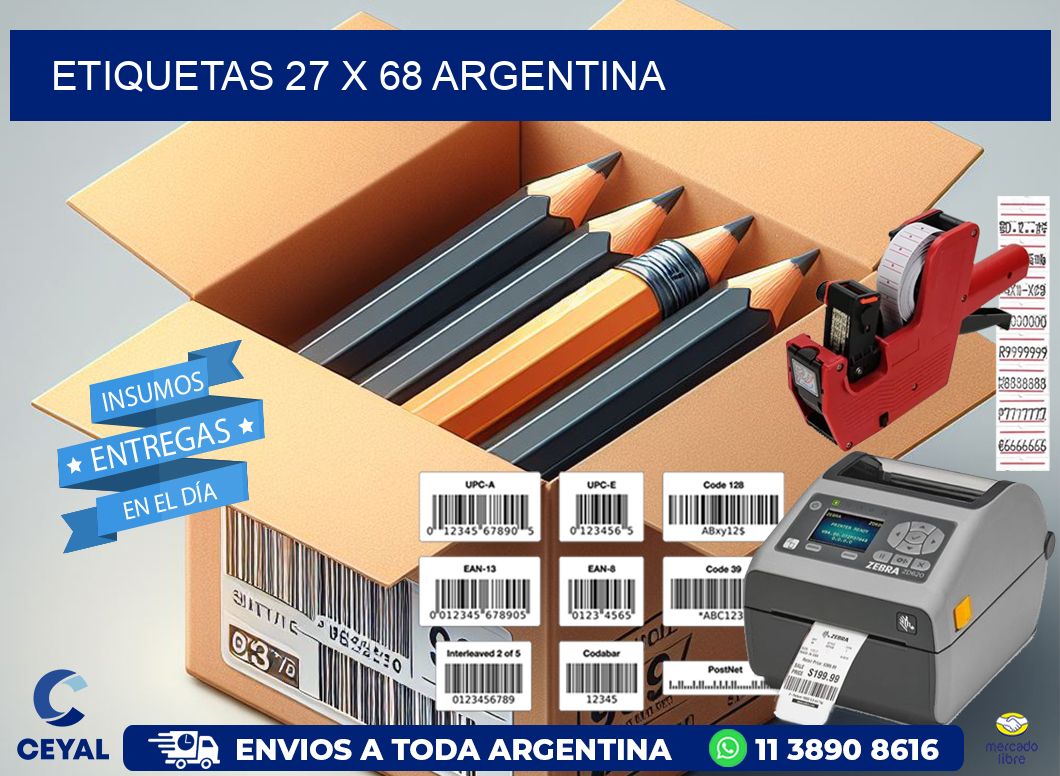 ETIQUETAS 27 x 68 ARGENTINA