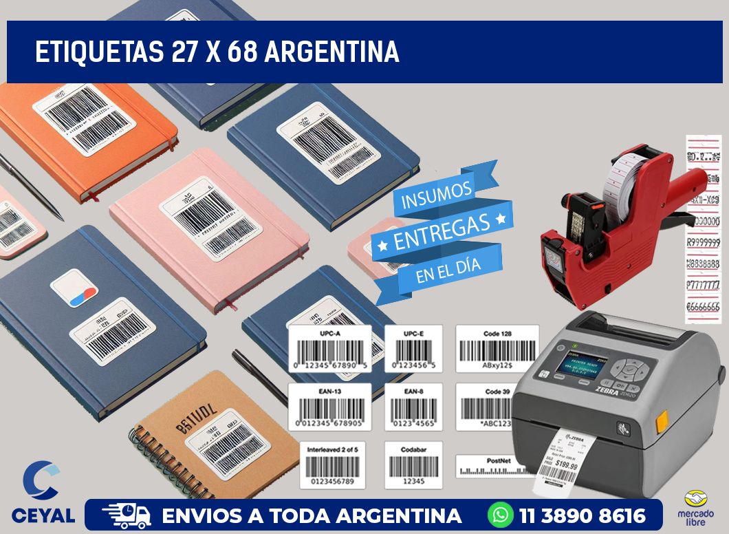 ETIQUETAS 27 x 68 ARGENTINA