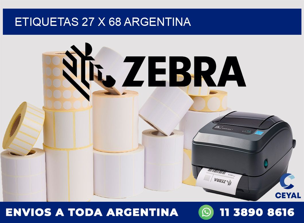 ETIQUETAS 27 x 68 ARGENTINA