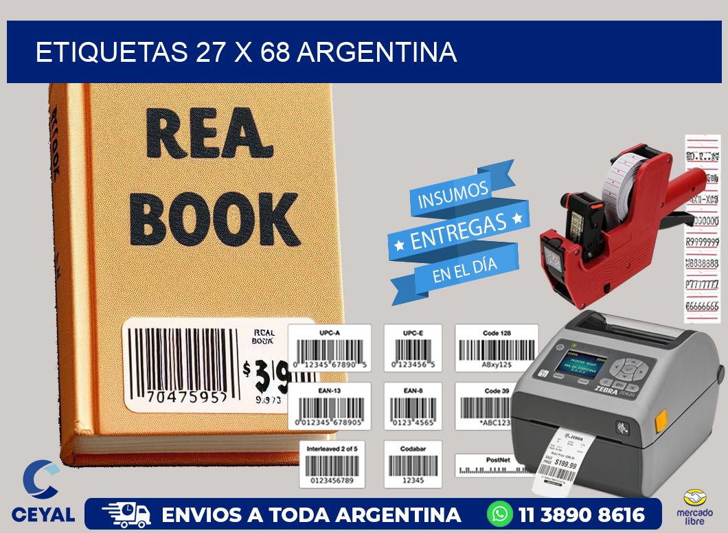 ETIQUETAS 27 x 68 ARGENTINA