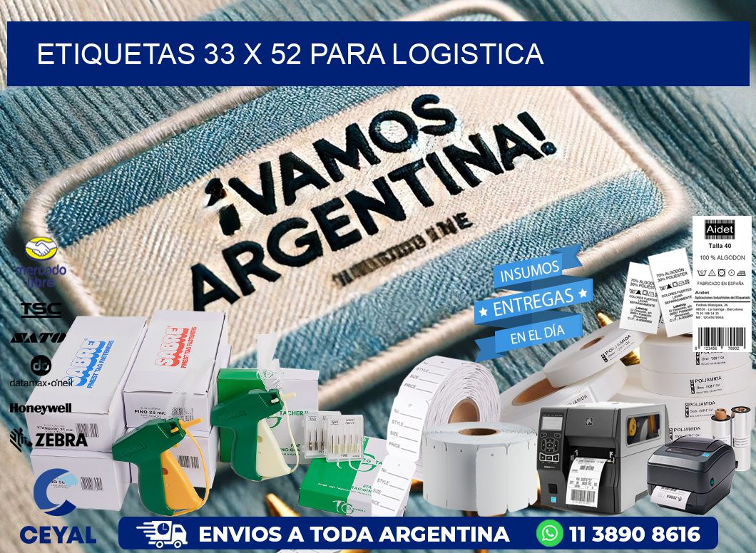 ETIQUETAS 33 x 52 PARA LOGISTICA