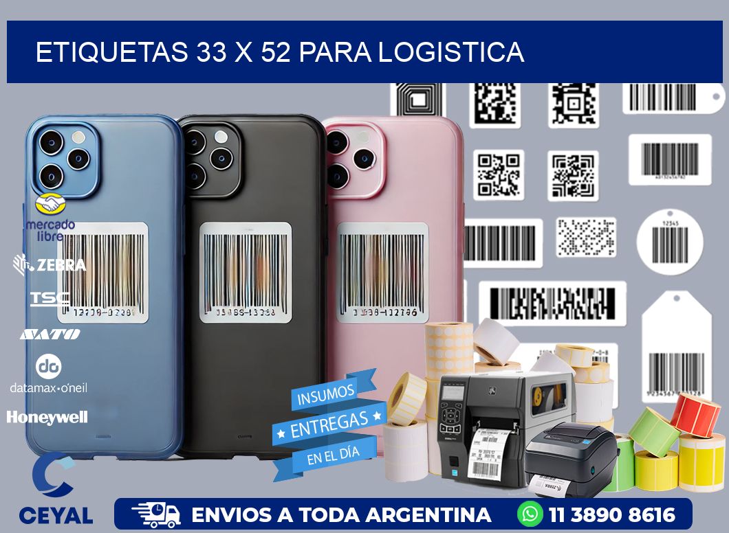 ETIQUETAS 33 x 52 PARA LOGISTICA