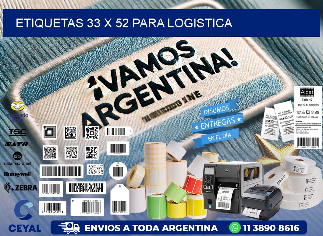 ETIQUETAS 33 x 52 PARA LOGISTICA