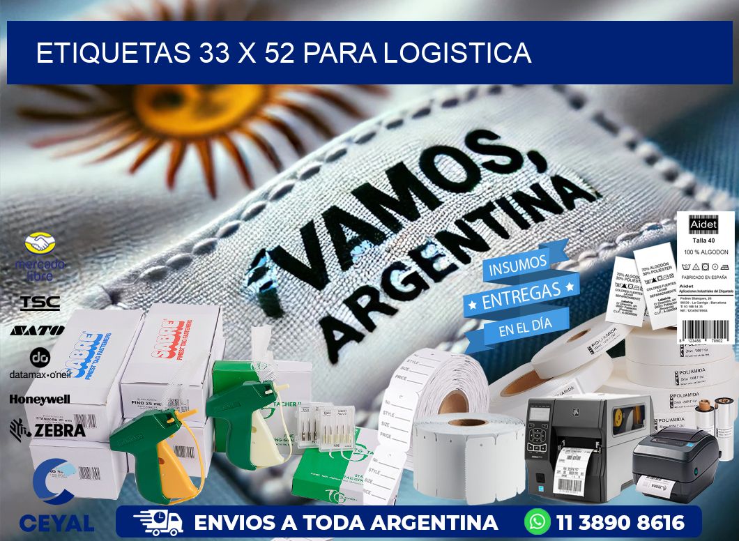 ETIQUETAS 33 x 52 PARA LOGISTICA