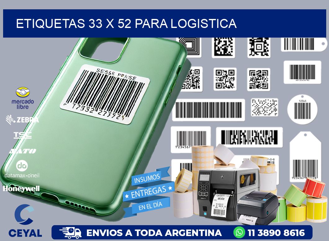 ETIQUETAS 33 x 52 PARA LOGISTICA