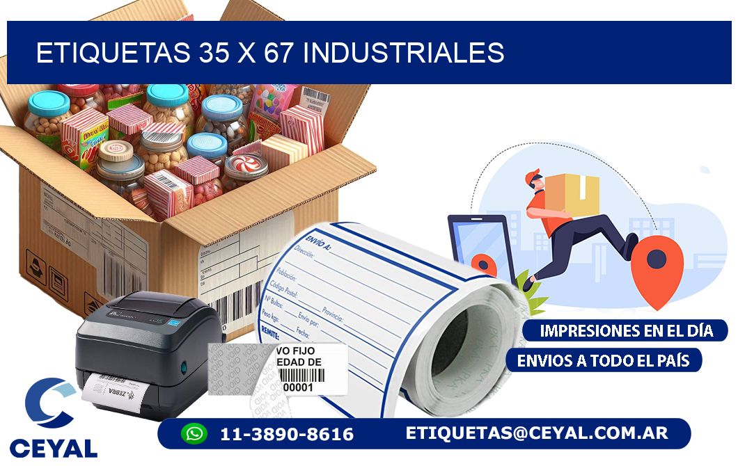 ETIQUETAS 35 x 67 INDUSTRIALES