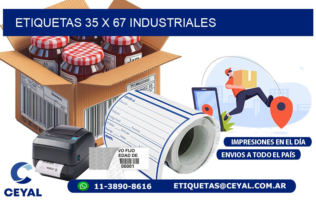 ETIQUETAS 35 x 67 INDUSTRIALES